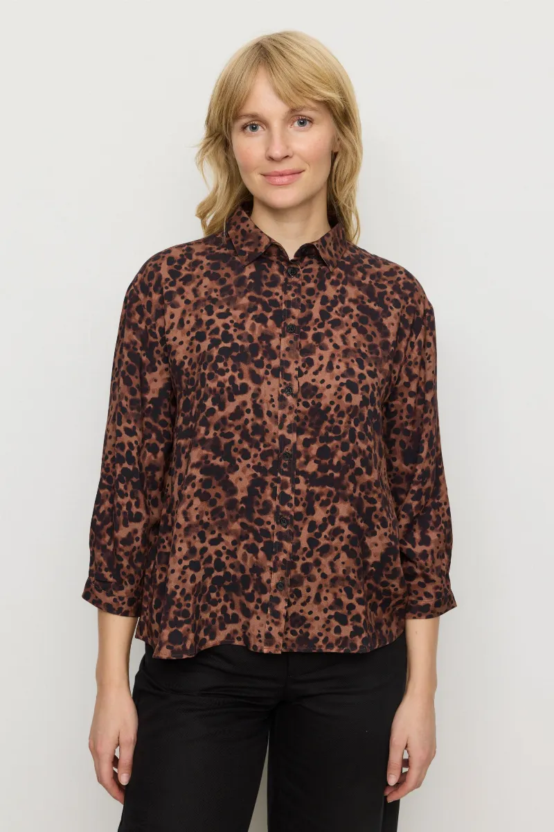 recolution Recolution Damen vegan Bluse Cypress Leo Cognac