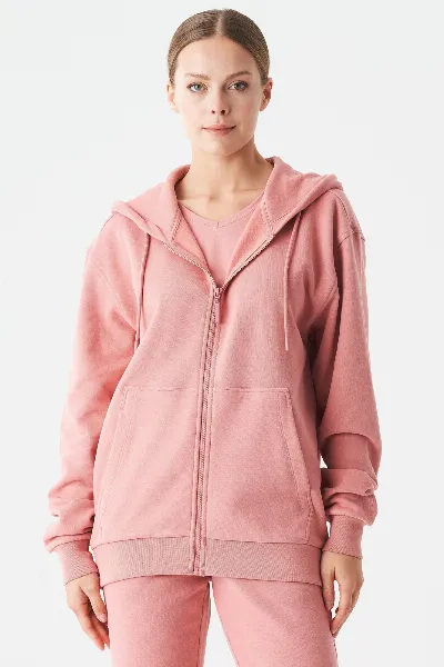 ORGANICATION ORGANICATION Herren vegan Unisex Zip Up Hoodie Junda Blush