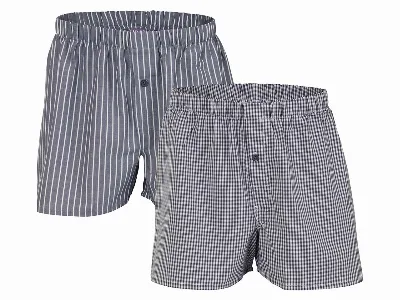 Living Crafts Living Crafts 2er-Pack Bio-Herren-Boxershorts Gregor grau,