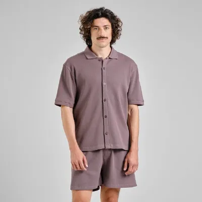 Dedicated DEDICATED Herren Shirt aus Bio-Baumwolle - Falkvik Waffle