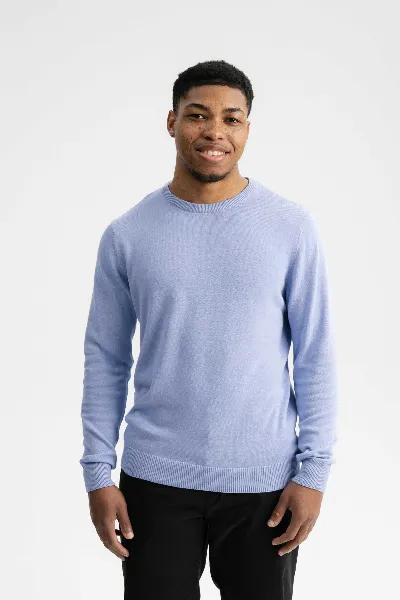 MELA MELA Herren vegan Feinstrickpullover Himal Forget-Me-Not