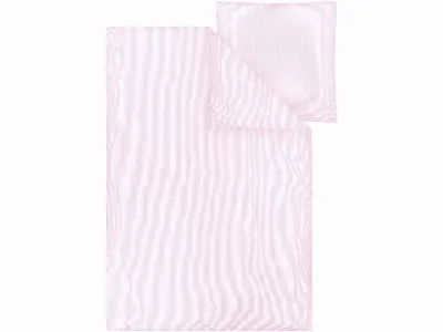 MELA MELA Bio-Bettwäsche MAJULI STRIPES aus Perkal, 2-tlg., 155x220/80x80 cm, rose/natur