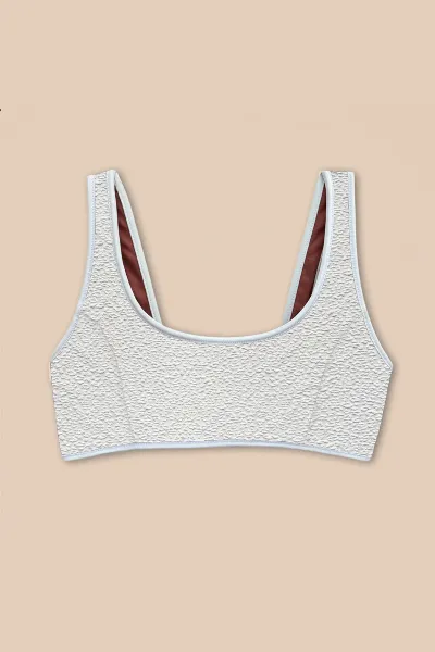 Woodlike Woodlike Damen vegan Bikinioberteil Allie Reversible WeiÃŸ / Rose