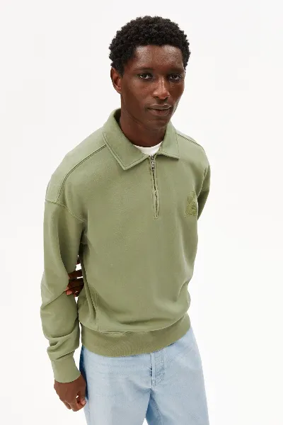 ARMEDANGELS Sweatshirt Iconic &Aring; Zip Gr&uuml;n