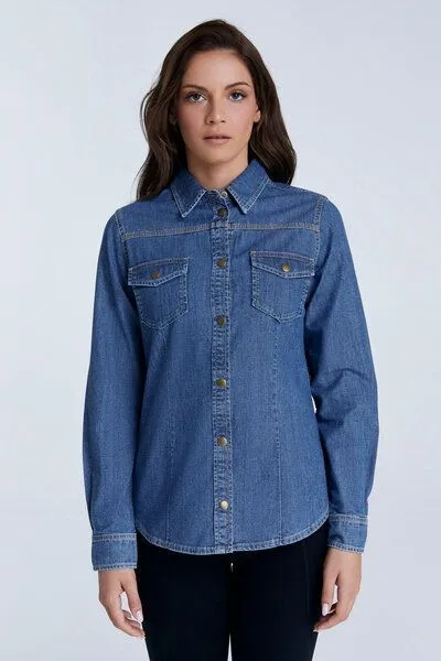 Evermind Evermind Jeanshemd - WA5022