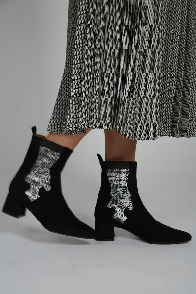 Momoc Momoc Damen vegan Stiefel Elastisch Silber &