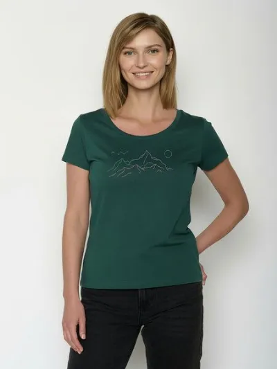 GreenBomb GREENBOMB Nature Contours Loves - Sportliches T-Shirt aus Bio-Baumwolle / hochwertiger Print / GOTS / Fair & Vegan