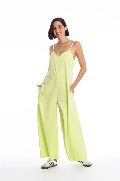 RAVENS VIEW IBIZA RAVENS VIEW IBIZA Damen vegan Jumpsuit Chiara Satin Kalk
