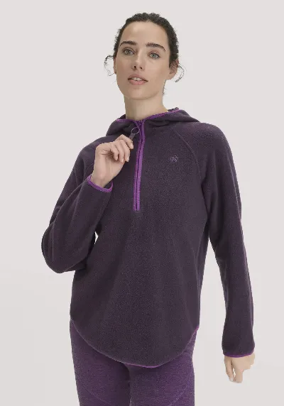 hessnatur hessnatur Loungewear Fleece Hoodie Relaxed ACTIVE LIGHT aus Bio-Baumwolle - lila
