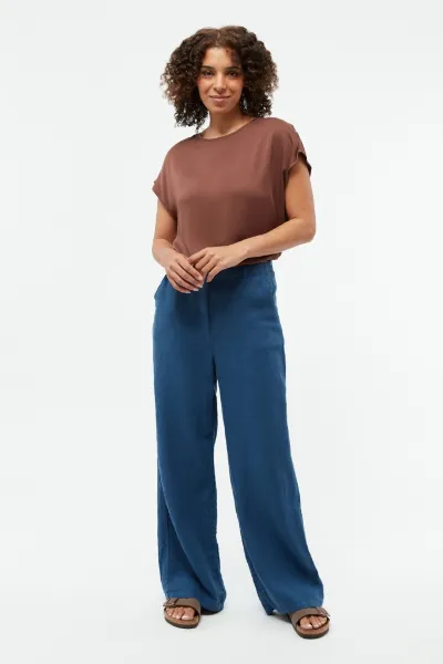 Givn Hose GBBeatrice Linen Blau