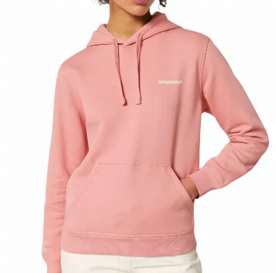 Inaska Inaska Damen vegan Hoodie Unisex Statement Empower Soft Pink Creme