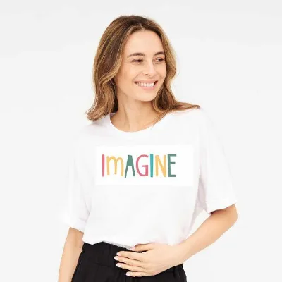 WiDDA berlin WiDDA berlin T-Shirt IMAGINE weiß aus Bio-Baumwolle