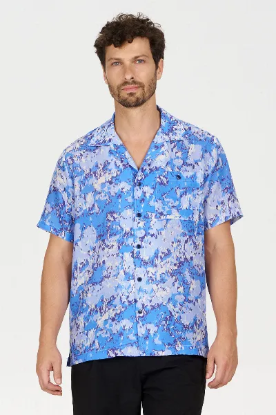 KOMODO KOMODO Herren vegan Shirt Spindrift Acid Blue