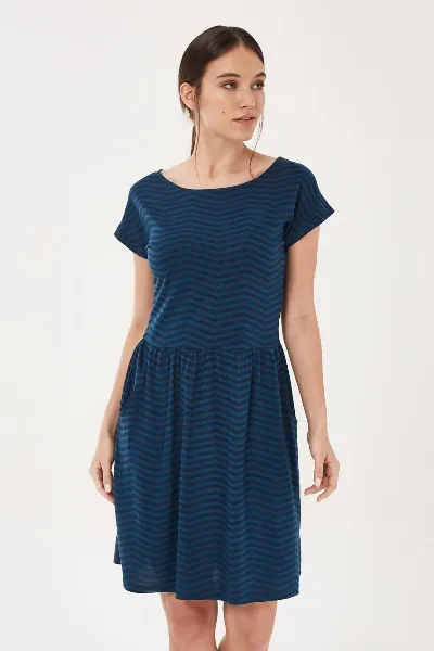 ORGANICATION ORGANICATION Damen vegan Kleid Streifen