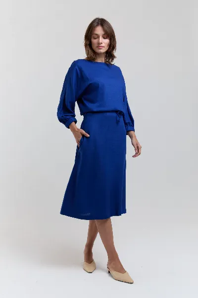 AYANI AYANI Damen vegan Kleid Andrea Ozeanblau