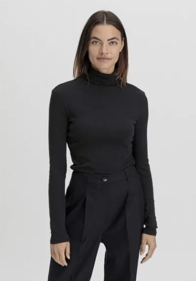 hessnatur hessnatur Soft Rib Rollkragen Shirt Fitted aus Bio-Baumwolle und TENCEL Modal