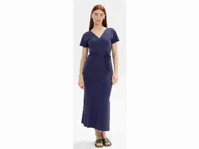 MELA MELA Bio-Damen-Midi-Kleid SHREOSHI mit Bindegürtel, summer night,