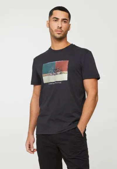 recolution Herren T-Shirt aus Bio-Baumwolle - AGAVE BIKE WALL - recolution