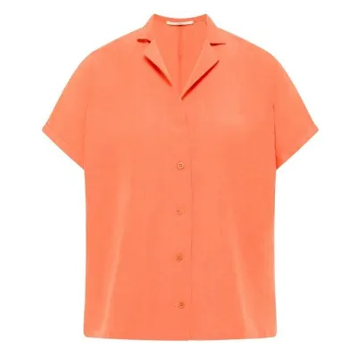 LANIUS LANIUS Kurzarmbluse aus Tencel und Leinen
