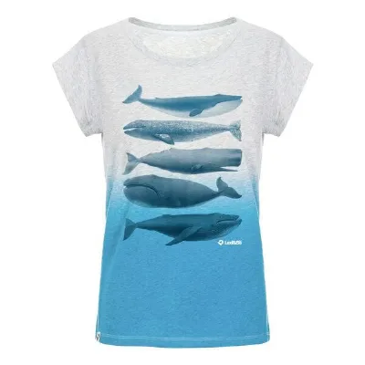 Lexi&Bö Lexi&Bö Whales T-Shirt Damen mit Effekt-Waschung