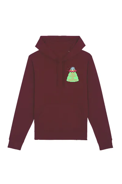 Oat Milk Club Oat Milk Club Damen vegan Hoodie The Future Is Cruelty Free Unisex Maroon
