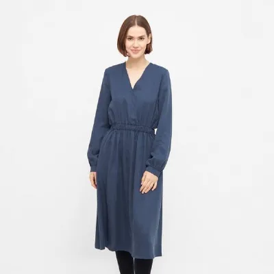 WiDDA berlin WiDDA berlin langärmeliges Kleid VARBO in Rauchblau aus TENCEL®