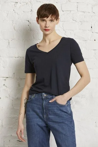 Wunderwerk Wunderwerk Damen T-Shirt, V-Auschnitt, aus Biobaumwolle und Modal Metro v-neck tee