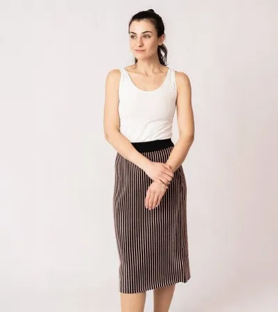 Gary Mash GARY MASH Pencil-Skirt Shandon in Midi-Länge aus Biobaumwolle