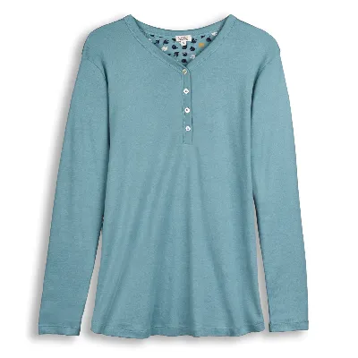Living Crafts LIVING CRAFTS - Damen Schlaf-Shirt - Türkis