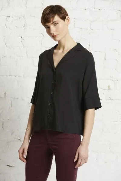 Wunderwerk Wunderwerk Damen Bluse aus Tencel Revers blouse TENCEL