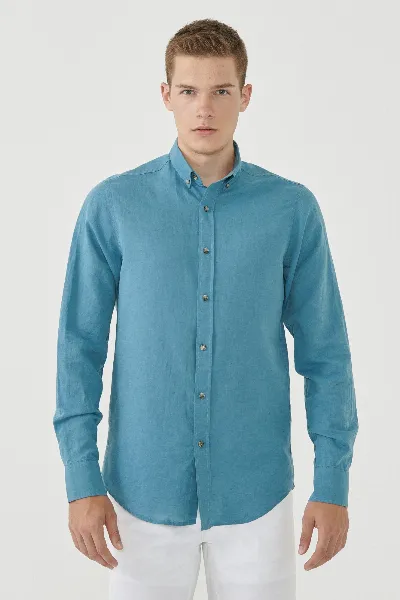 ORGANICATION ORGANICATION Herren vegan Hemd Leinen Bio-Baumwolle
