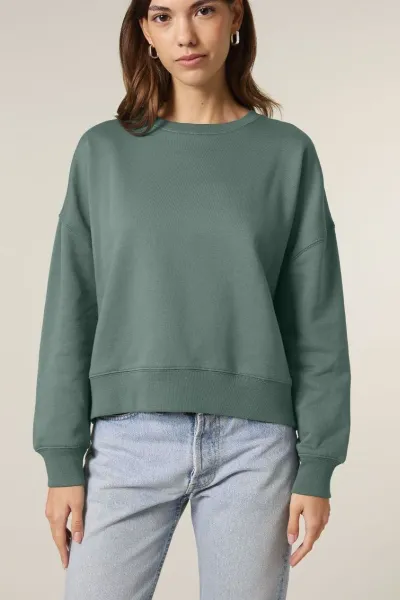 UNIPOLAR UNIPOLAR Damen vegan Pullover Basic Almai Green Bay
