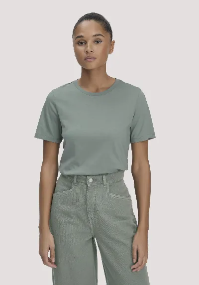hessnatur hessnatur Damen T-Shirt Regular aus Regenerative Organic Cotton (ROC) - grün