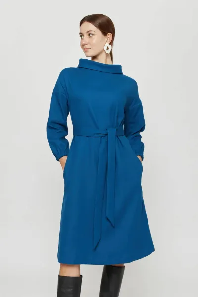 AYANI AYANI Damen vegan Kleid Amalia Petrol Blau