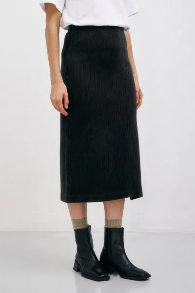 Rotholz Rotholz Damen vegan Midirock Gerippt
