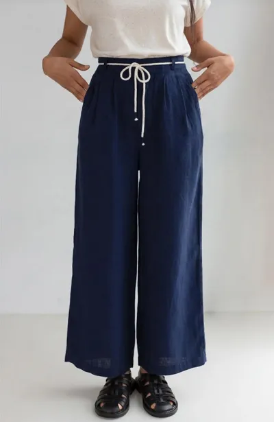 TWOTHIRDS TWOTHIRDS Damen vegan Hose Sanvito Blau