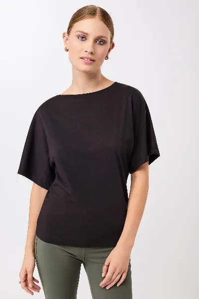 mandala MANDALA Damen vegan T-Shirt Butterfly Black
