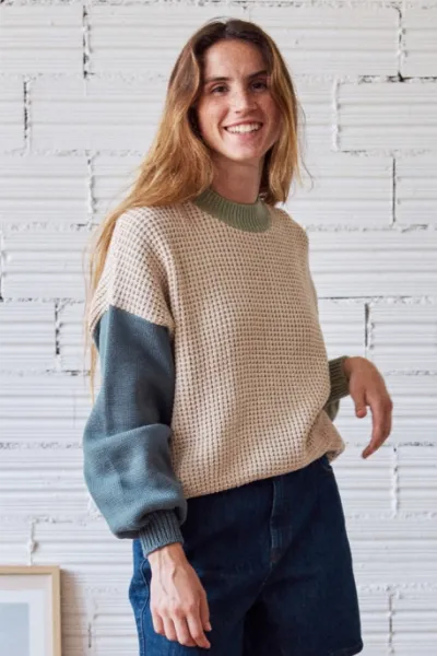 TWOTHIRDS TWOTHIRDS Damen vegan Pullover Cayo Anclitas Jade Shell