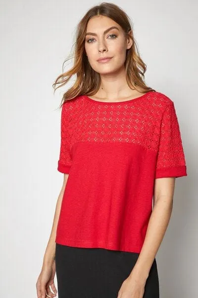 LANIUS LANIUS Spitzenshirt