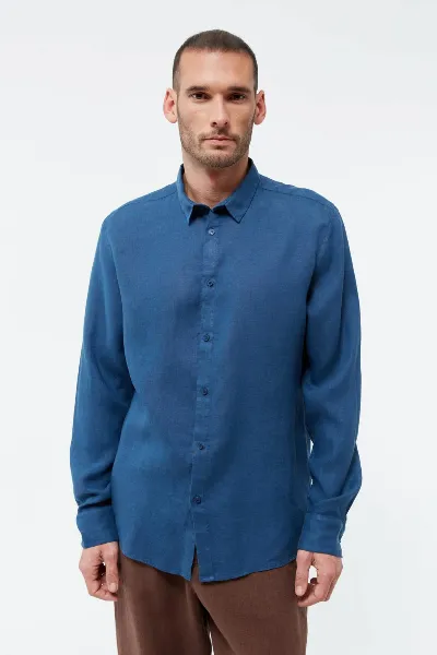 Givn Givn Herren vegan Hemd Kent Blazing Blue