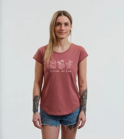 Gary Mash GARY MASH Shirt Asheville Friends not Food aus Bio-Baumwolle