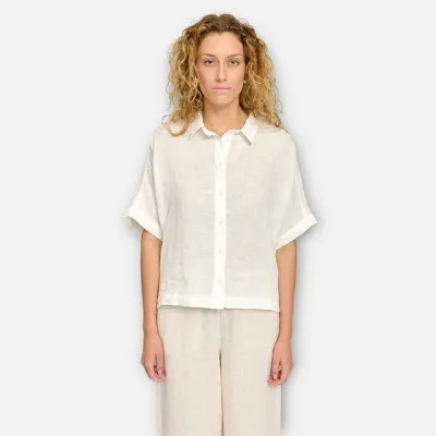 Mazine Mazine Kurzarmbluse - Short Sleeve Linen Shirt