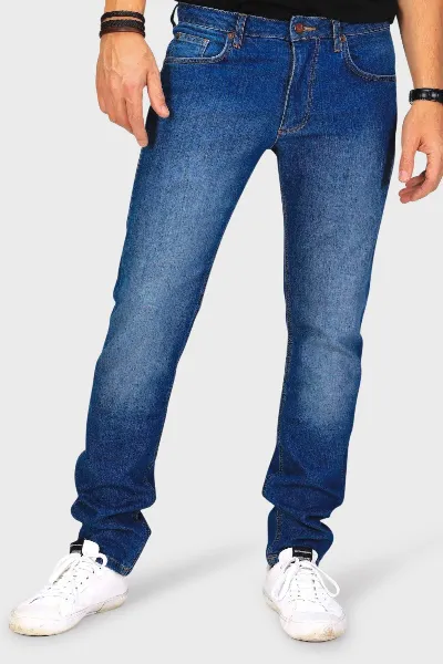 TORLAND TORLAND Herren vegan Jeans Slim Fit Benny Mid Indigoblau