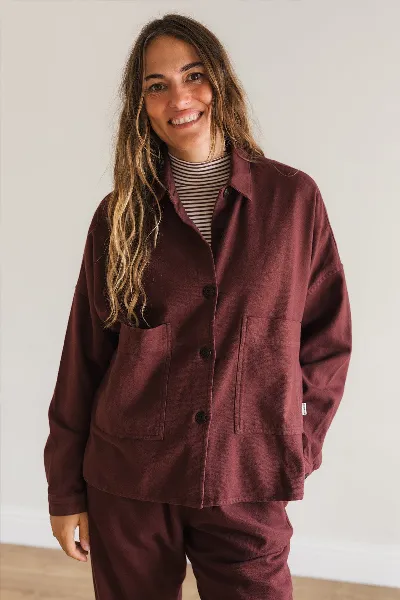 TWOTHIRDS TWOTHIRDS Damen vegan Ãœberhemd Senja Russet