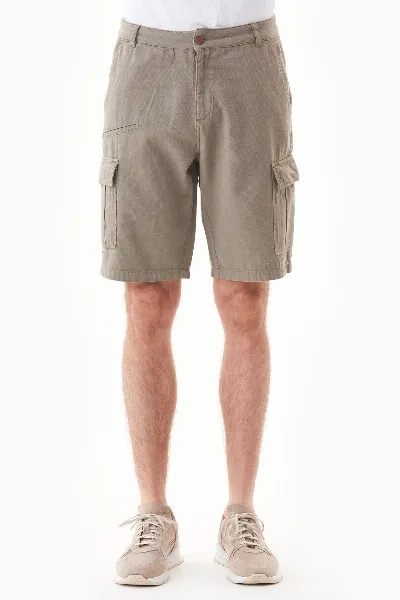 ORGANICATION ORGANICATION Herren vegan Cargo Shorts Rauchig Olivgrün