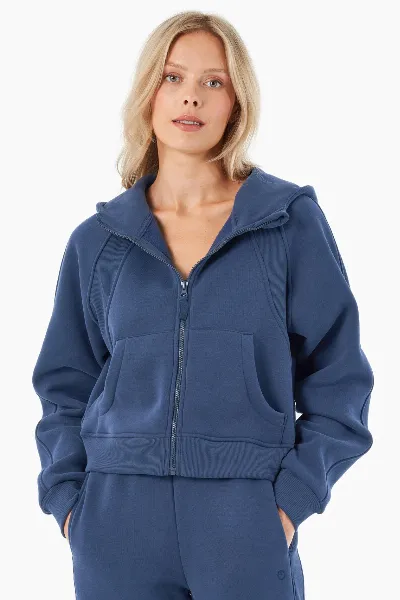 ORGANICATION ORGANICATION Damen vegan Hoodie Full Zip Joddy Navy