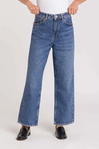 Kings Of Indigo Kings of Indigo Damen vegan Jeans Liora Cropped Washed Blau