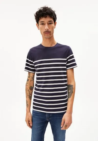 ARMEDANGELS ARMEDANGELS AADROS STRIPES - Herren T-Shirt Regular Fit aus Bio-Baumwolle