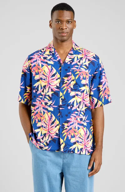 Dedicated DEDICATED Herren vegan Hemd Marstrand Tropical