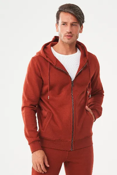 ORGANICATION ORGANICATION Herren vegan Zip-Up Hoodie Aus Bio-Baumwolle Ginger
